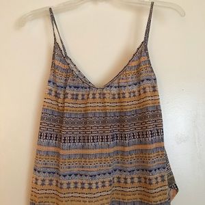Fun & flowy patterned spaghetti strap tank
